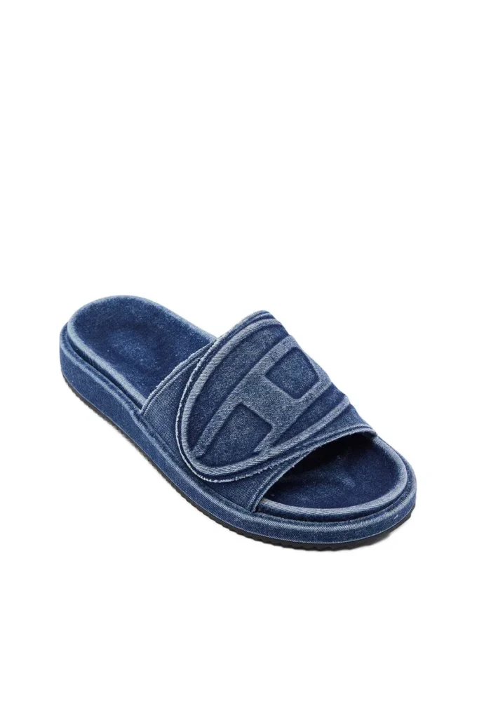 sa-slide d oval Ciabatte Sa-Slide D-Denim con cinturino goffrato sa-slide d oval Ciabatte Sa-Slide D-Denim con cinturino goffrato