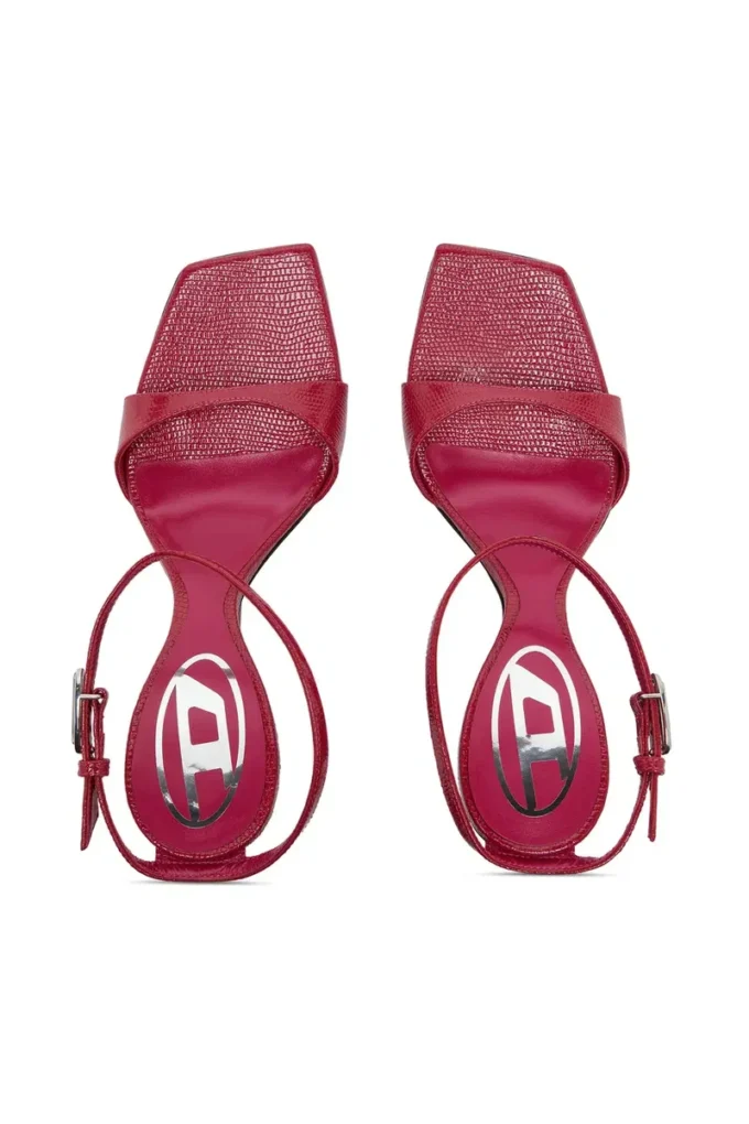 sandalo con zeppa d-amber Sandali con zeppa D-Amber in pelle effetto lucertola sandalo con zeppa d-amber Sandali con zeppa D-Amber in pelle effetto lucertola