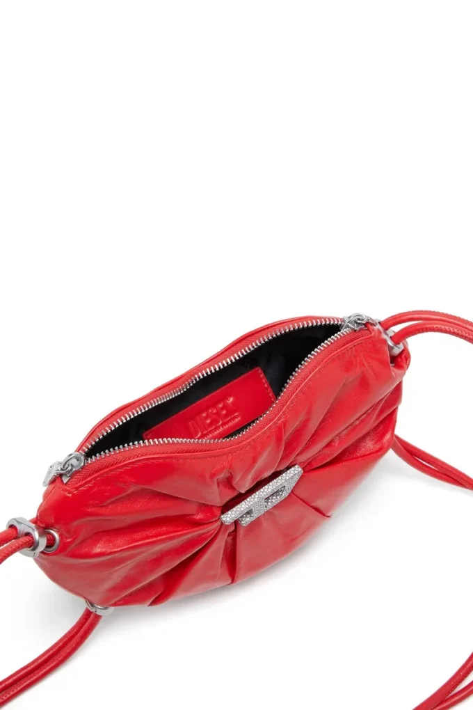 scrunch-d heart Borsa a tracolla Scrunch-D-Heart in pelle stropicciata