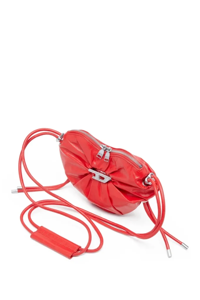 scrunch-d heart Borsa a tracolla Scrunch-D-Heart in pelle stropicciata