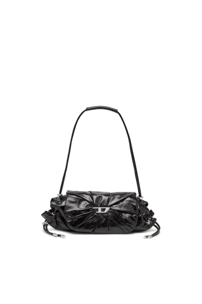 scrunch-d shoulder s Borsa a tracolla Scrunch-D S in pelle stropicciata