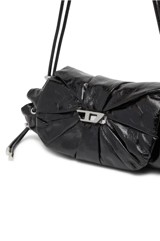 scrunch-d shoulder s Borsa a tracolla Scrunch-D S in pelle stropicciata