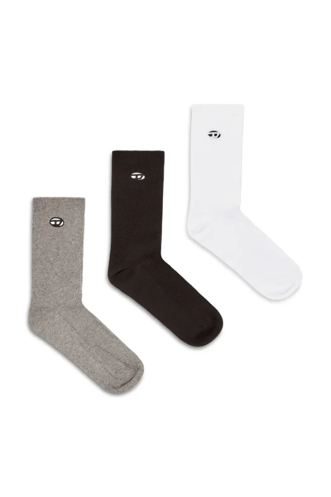 skm-d-oval Set di 3 paia di calzini in cotone con ricamo Oval D skm-d-oval Set di 3 paia di calzini in cotone con ricamo Oval D