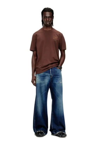 t-adjust-v5 T-shirt regular in cotone con stampa a rilievo