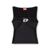 t-amai Top in jersey di nylon con ruches t-amai Top in jersey di nylon con ruches