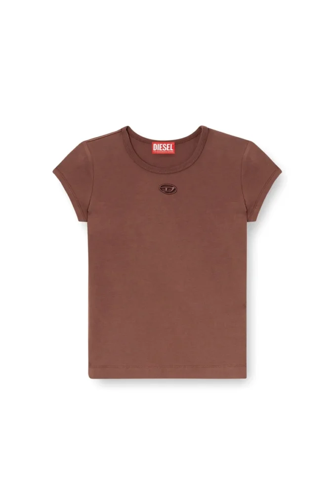 t-angie-od T-shirt con logo ricamato traforato t-angie-od T-shirt con logo ricamato traforato