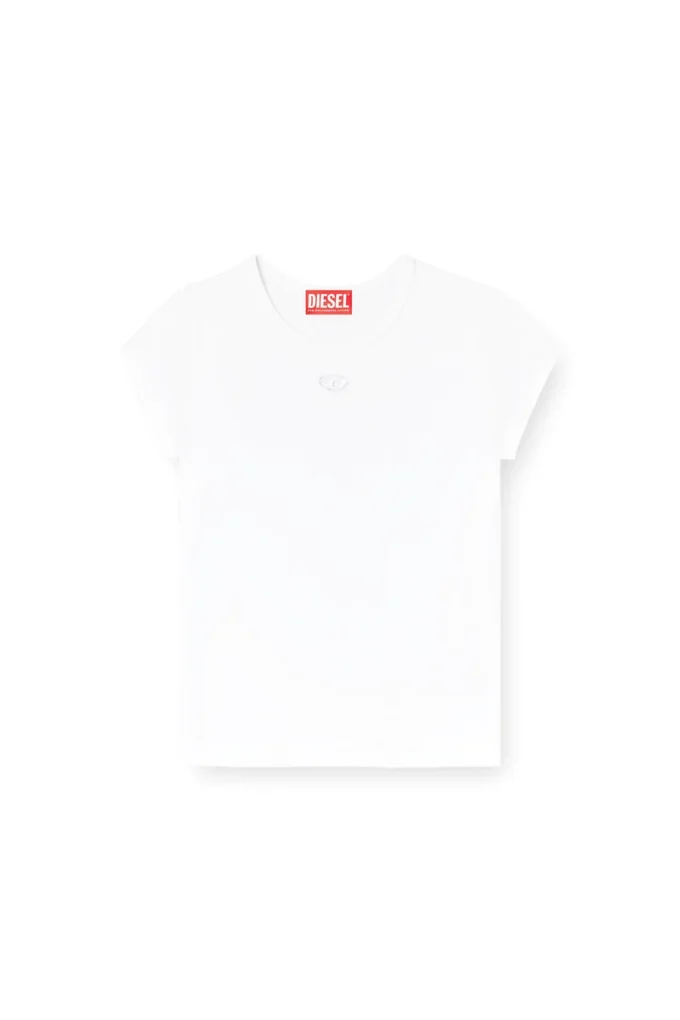 t-angie-od T-shirt con logo ricamato traforato t-angie-od T-shirt con logo ricamato traforato