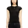 t-angie-od T-shirt con logo ricamato traforato t-angie-od T-shirt con logo ricamato traforato