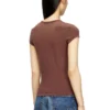 t-angie-od T-shirt con logo ricamato traforato t-angie-od T-shirt con logo ricamato traforato