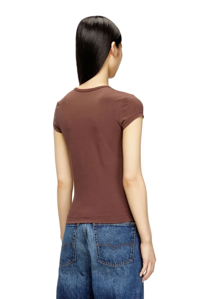 t-angie-od T-shirt con logo ricamato traforato t-angie-od T-shirt con logo ricamato traforato