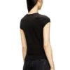 t-angie-od T-shirt con logo ricamato traforato t-angie-od T-shirt con logo ricamato traforato