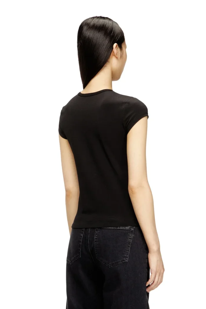 t-angie-od T-shirt con logo ricamato traforato t-angie-od T-shirt con logo ricamato traforato