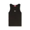t-anki-od Canotta slim a costine con logo Oval D metallizzato t-anki-od Canotta slim a costine con logo Oval D metallizzato