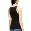 t-anki-od Canotta slim a costine con logo Oval D metallizzato t-anki-od Canotta slim a costine con logo Oval D metallizzato
