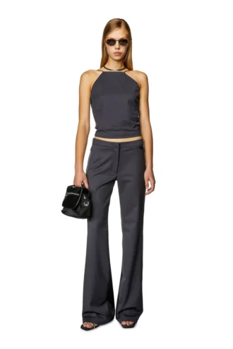 t-bety Top con spalline in misto lana e maglia doppia