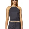 t-bety Top con spalline in misto lana e maglia doppia t-bety Top con spalline in misto lana e maglia doppia