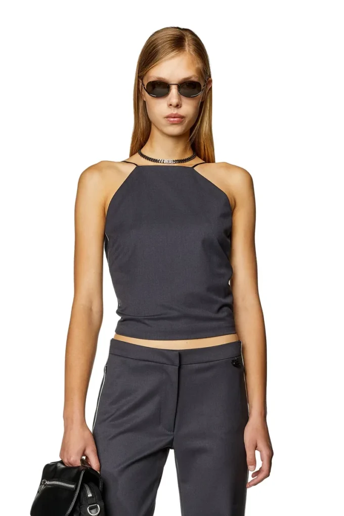 t-bety Top con spalline in misto lana e maglia doppia t-bety Top con spalline in misto lana e maglia doppia