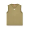 t-bisco-iod Top senza maniche in cotone con Oval D metallico t-bisco-iod Top senza maniche in cotone con Oval D metallico