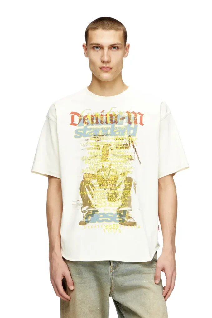 t-bix-aa T-shirt con stampa di testi t-bix-aa T-shirt con stampa di testi