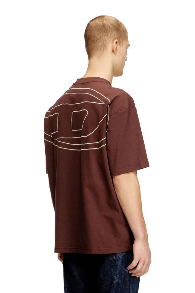 t-boggy-megoval-d T-shirt con ricamo ovale maxi D t-boggy-megoval-d T-shirt con ricamo ovale maxi D