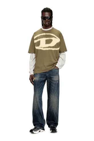 t-boxt-bleach T-shirt con logo Oval D sbiancato