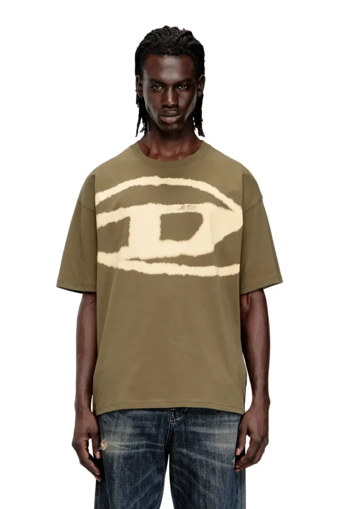 t-boxt-bleach T-shirt con logo Oval D sbiancato