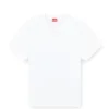 t-boxt-dco T-shirt comoda in cotone con ricamo D ovale