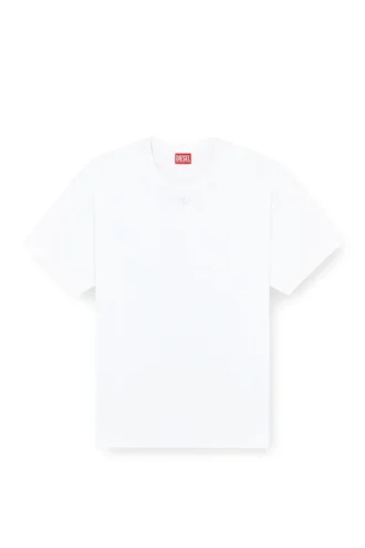 t-boxt-dco T-shirt comoda in cotone con ricamo D ovale