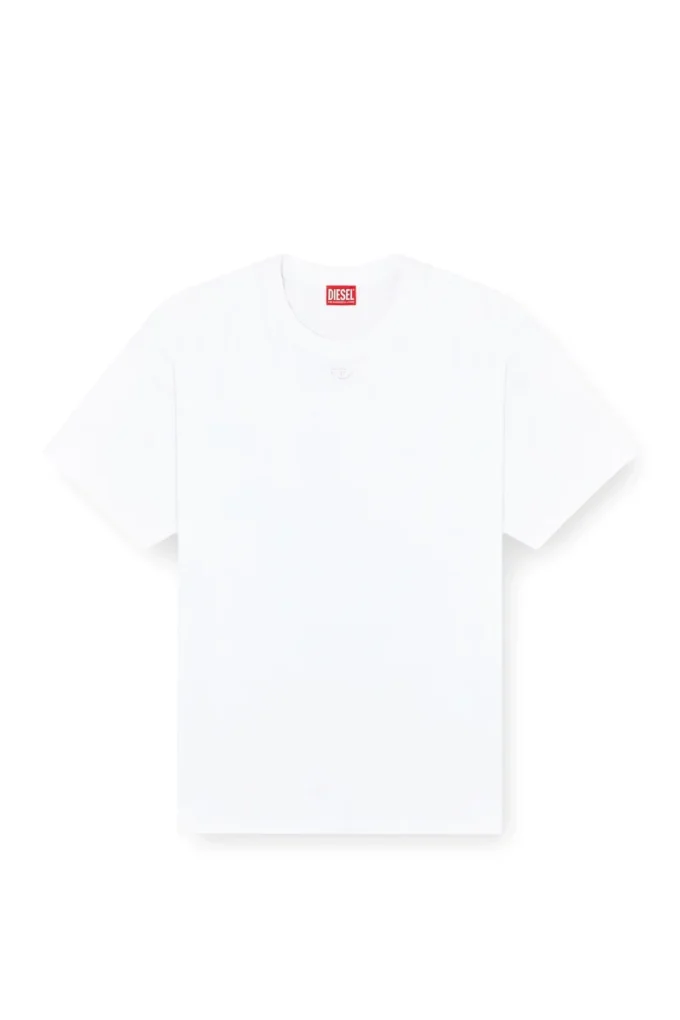 t-boxt-dco T-shirt comoda in cotone con ricamo D ovale