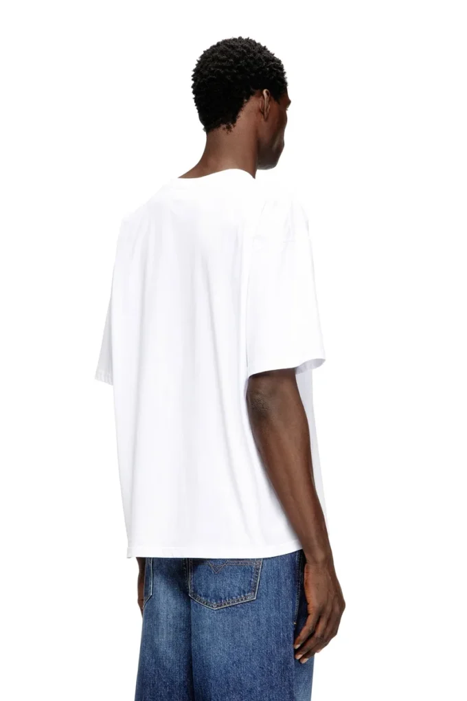 t-boxt-dco T-shirt comoda in cotone con ricamo D ovale