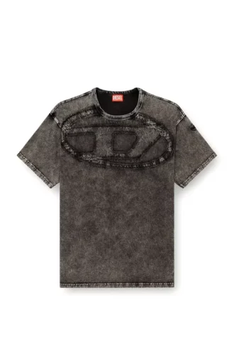 t-boxt-den T-shirt in cotone morbida con applicazione ovale D