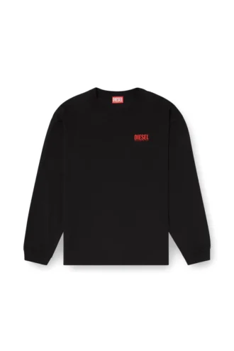t-boxt-ls-bisk T-shirt comoda a maniche lunghe con loghi Diesel