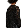 t-boxt-ls-devor T-shirt in tulle con jersey distrutto