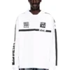 t-boxt-ls-hood-rib T-shirt con cappuccio e grafica a contrasto