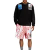 t-boxt-ls-t5 T-shirt a maniche lunghe con patch fotografiche con logo