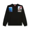 t-boxt-ls-t5 T-shirt a maniche lunghe con patch fotografiche con logo