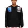 t-boxt-ls-t5 T-shirt a maniche lunghe con patch fotografiche con logo