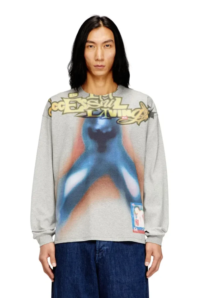 t-boxt-ls-v1 T-shirt in cotone con stampa digitale