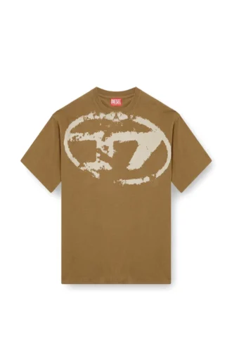 t-boxt-n14 T-shirt con logo floccato effetto consumato