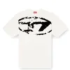 t-boxt-n14 T-shirt con logo floccato effetto consumato
