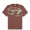 t-boxt-n14 T-shirt con logo floccato effetto consumato