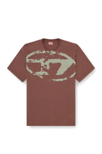 t-boxt-n14 T-shirt con logo floccato effetto consumato