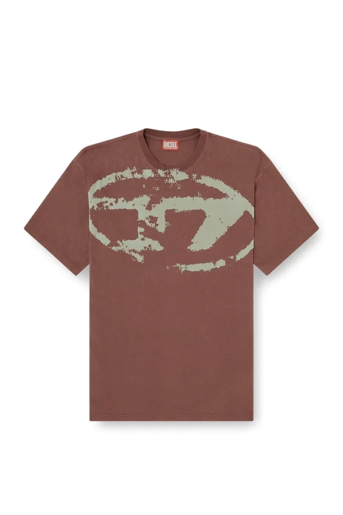 t-boxt-n14 T-shirt con logo floccato effetto consumato
