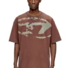 t-boxt-n14 T-shirt con logo floccato effetto consumato