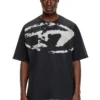 t-boxt-n14 T-shirt con logo floccato effetto consumato t-boxt-n14 T-shirt con logo floccato effetto consumato