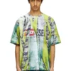 t-boxt-r13 T-shirt con stampa trompe l’oeil crackle