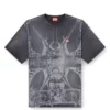 t-boxt-t13 T-shirt con stampa medievale tono su tono