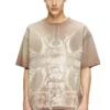 t-boxt-t13 T-shirt con stampa medievale tono su tono