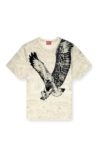 t-boxt-t14 T-shirt mimetica con stampa aquila