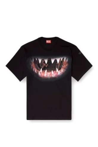 t-boxt-t21 T-shirt in cotone con stampa bocca di squalo